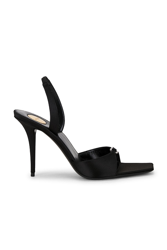 Bottega Veneta Leather Stretch Toe Heels in Black | FWRD