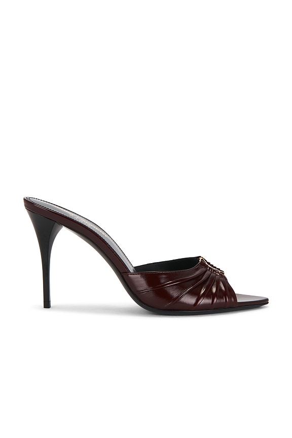 Balenciaga Knife Bow Sandal in Leopard & Silver | FWRD