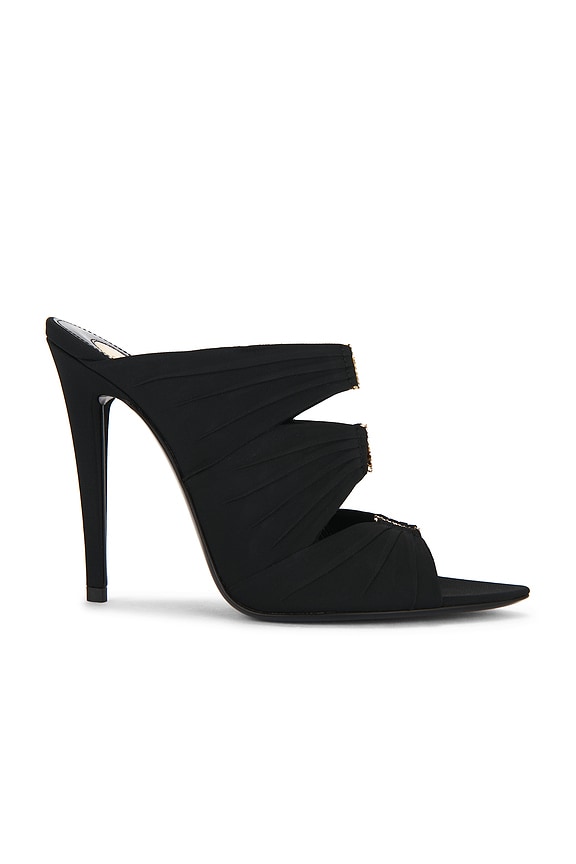 Saint Laurent Kika Platform Sandal in Noir | FWRD