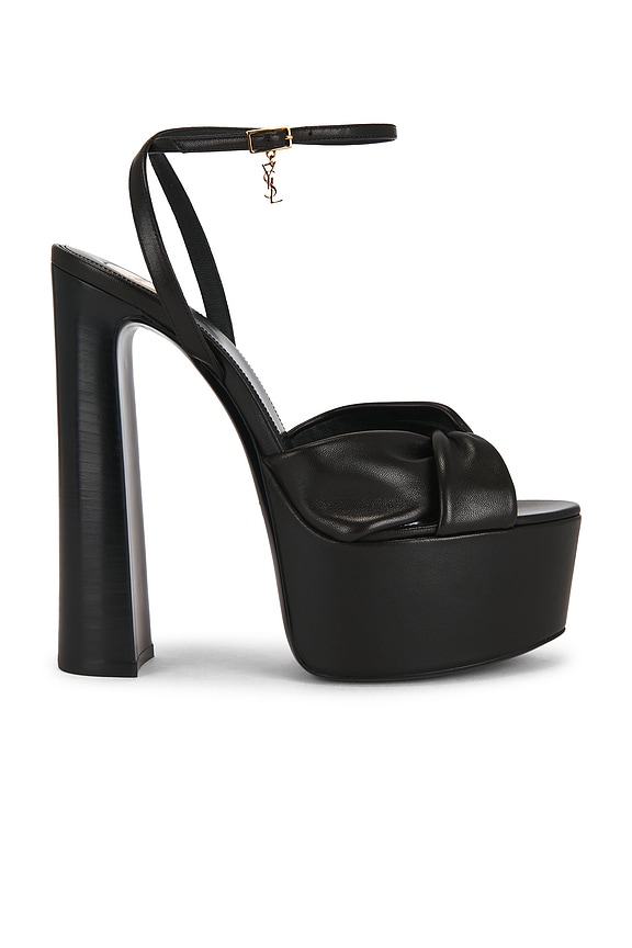 Saint Laurent Franciane Platform Sandal in Nero | FWRD