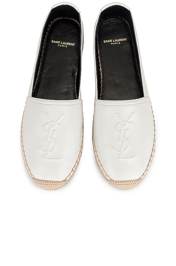 SAINT LAURENT タイトヘンシルスカト 776458Y5I63 1003 Saint Laurent Espadrille Flats in Nude | FWRD
