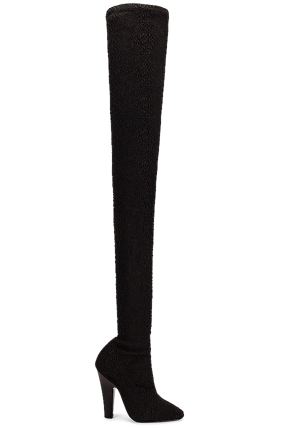 Saint Laurent Betty Over The Knee Boot in Nero | FWRD Saint Laurent Betty Over The Knee Boot in Nero | FWRD