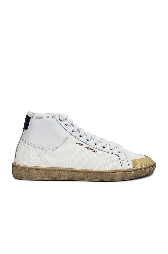 ■Saint Laurent■ Malibu Leather Sneakers White 64925300NG09 Saint Laurent Malibu Sneakers In Smooth Leather | Saks Fifth
