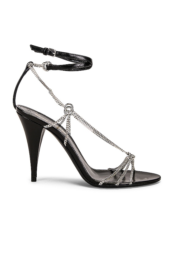 【関税込み】Isabel Marant ブラック Atria ヒールサンダル Isabel Marant Atria Strassy Sandal in Silver | FWRD