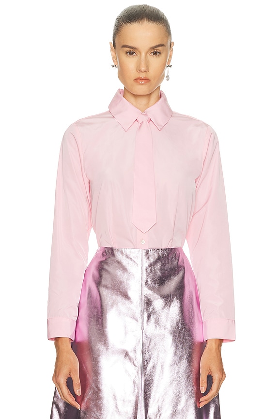 Sandy Liang Cardiff Shirt in Pink Multi | FWRD