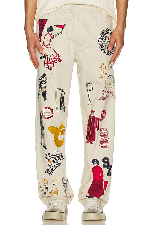 【M】 ERL CAMO CARGO PANTS WOVEN ERL Unisex Camo Cargo Pants Woven in Green Camo | FWRD