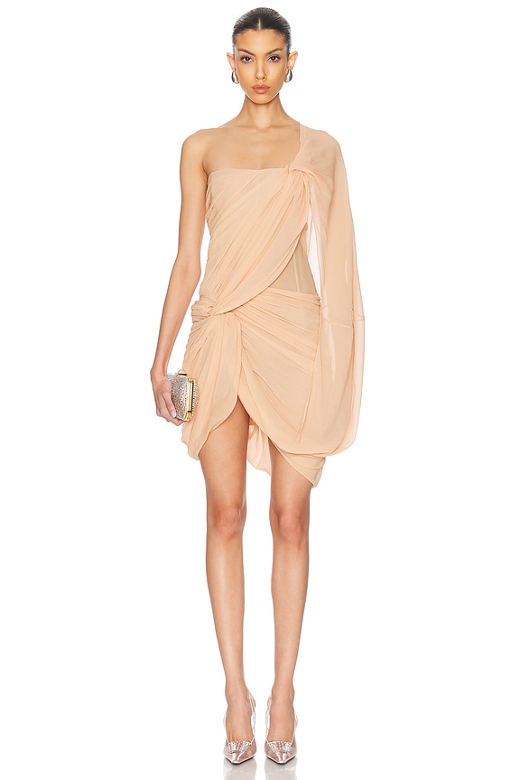 ワンピース Saint Laurent Ruched Mini Dress Saint Laurent Ruched Mini Dress | Black | FARFETCH AU