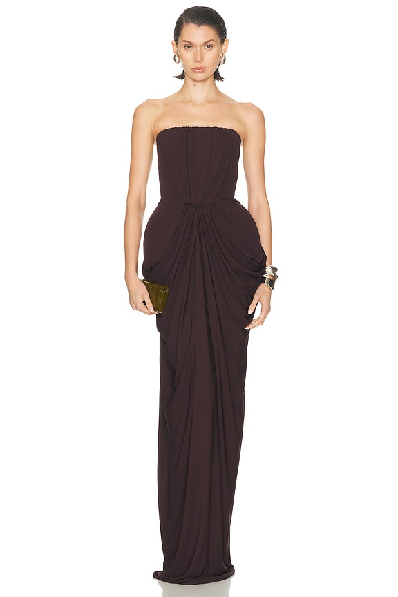 Staud Wayfaring Dress in Dark Chocolate | FWRD Staud Wayfaring Dress in Dark Chocolate | FWRD