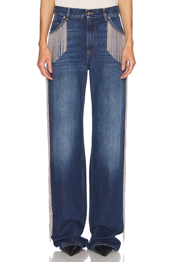Aya Muse Baggy Jeans in True Blue | FWRD