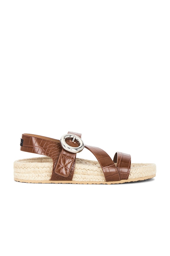 【BALENCIAGA】ブラウン ロゴ スライドサンダル Balenciaga サンダル - Brown | FWRD