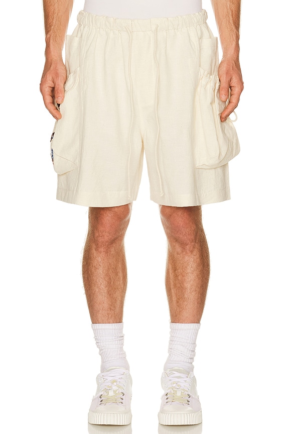 Craig Green Layered Cotton Track Shorts in Black | FWRD