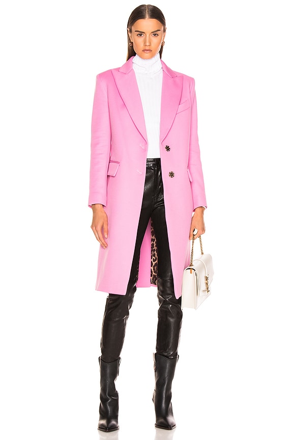Acne Studios Elga Hairy Wrap Jacket in Dusty Pink | FWRD