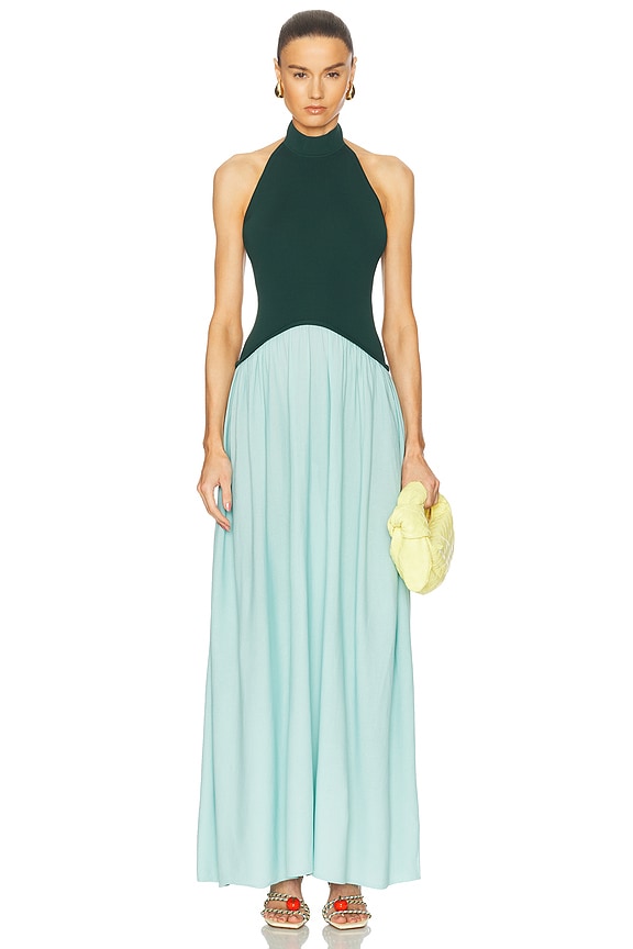 Solid & Striped The Strapless Soglio Dress in Brule & Noir