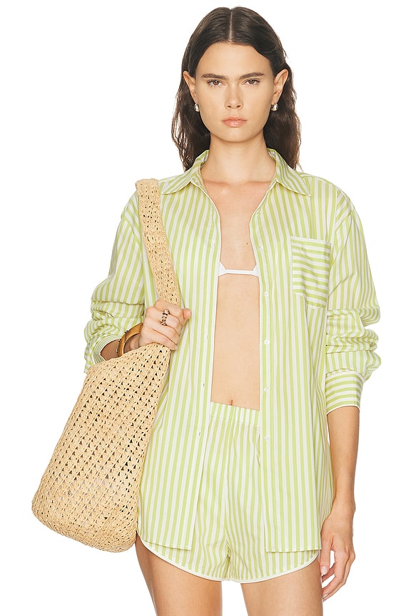 Zimmermann Mae Wrap Crop Top in Multi Stripe | FWRD