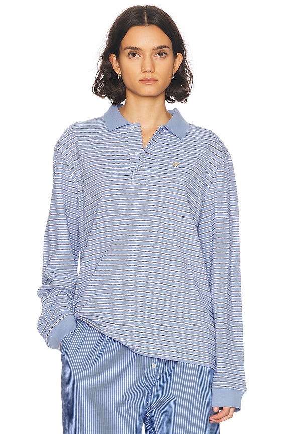 Balenciaga Trompe L'Oeil Shirt in Blue & White | FWRD