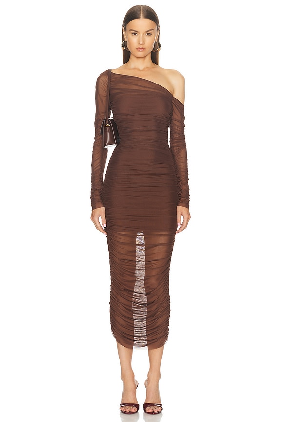 ワンピース SELF-PORTRAIT Woman Dress Brown SS25001SA BROWN Women's Ready-to-Wear – self-portrait