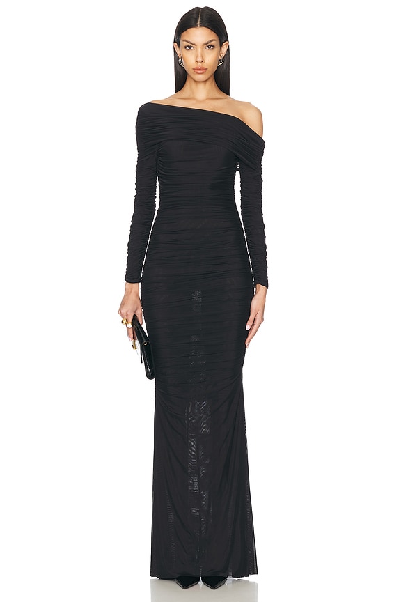 ワンピース [TONFORD] long dress TOM FORD Vanise Long Dress in Combo Gold | FWRD