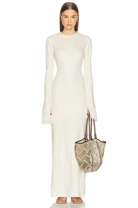 REMAIN Carmain Knit Dress in Pristine White | FWRD