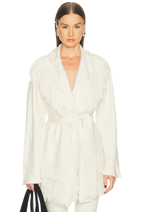 Helsa Olesa Coat in Ivory | FWRD