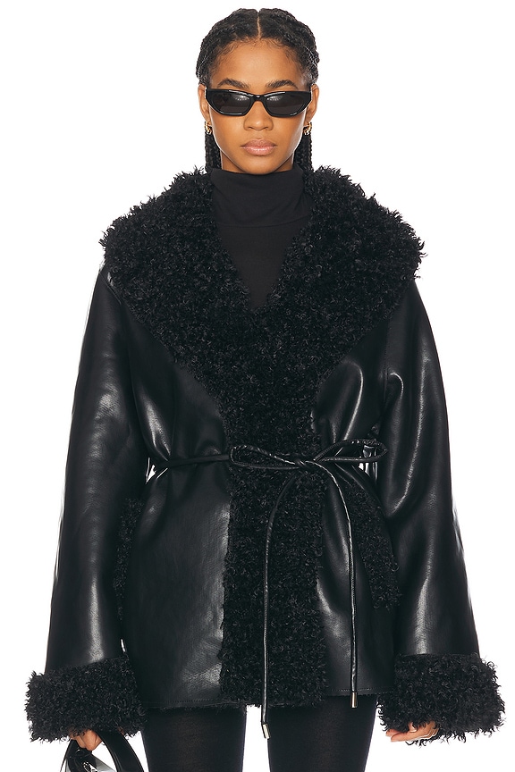 LEINWANDE ラインヴァンド 0221030206 Mama's Faux-fur Jacket
