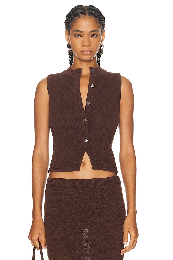 alo Ribbed Mesmerize Bra Tank Top in Espresso | FWRD