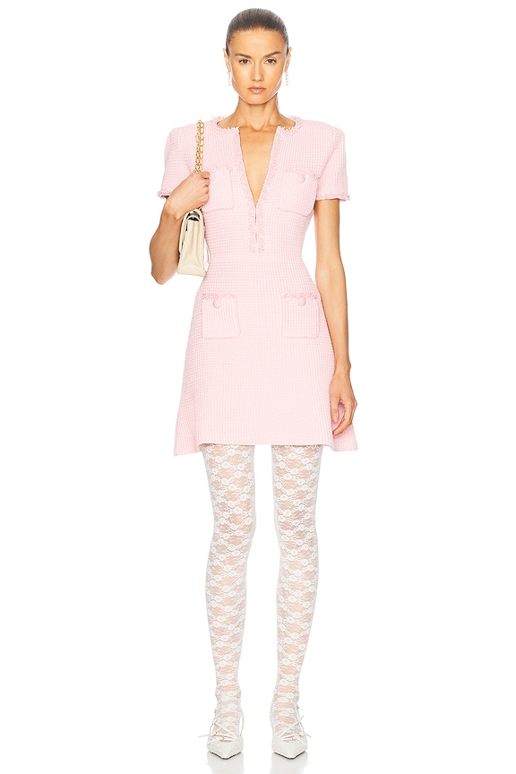 Valentino Garavani Tiered Long Lace Dress in Pink | FWRD
