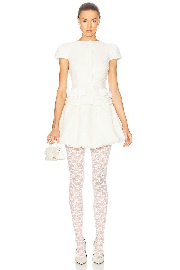 Zimmermann Wonderland Lace Frill Dress in Cream | FWRD