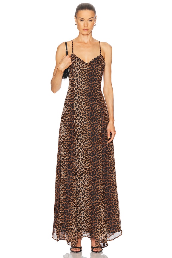 Zimmermann Crush Panelled Midi Dress in Leopard | FWRD
