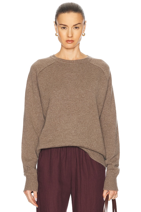 ケイト KHAITE ニット セーター カシミヤ スリット XS ブラウン 茶 KHAITE Pat Sweater in Walnut | FWRD