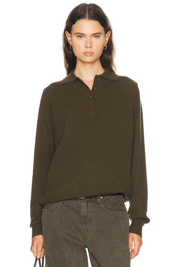 Acne Studios Kascha V-Neck Sweater in Brown & Blue | FWRD