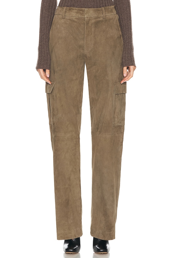 Saint Laurent Baggy Wide Leg Pant in Fall Leaf | FWRD