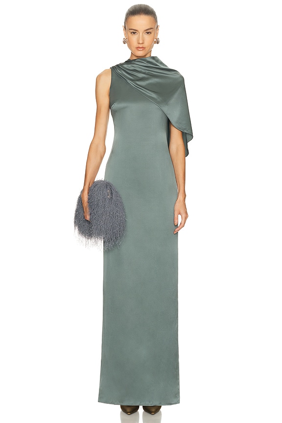 Helsa The Apolla Jersey Dress in Powder Blue | FWRD Helsa The Apolla Jersey Dress in Powder Blue | FWRD