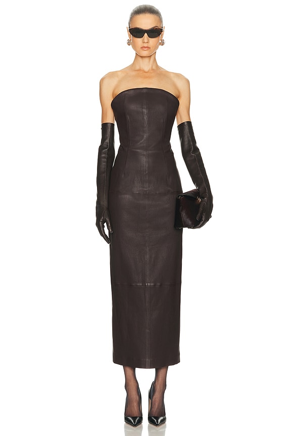 knee length dresses for ladies Helsa Maxi Dress Black main image 1