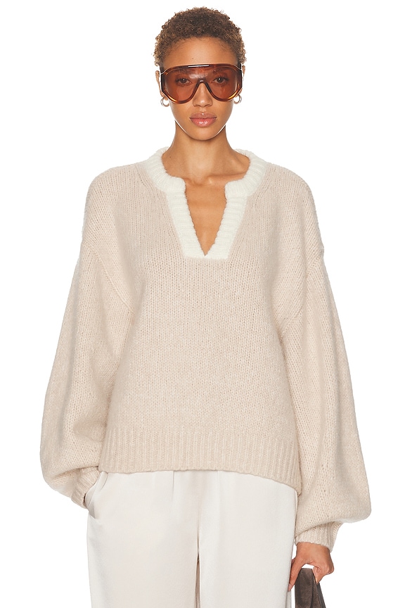 Maison Margiela2018SS/シースルーVネック MAISON MARGIELA V-Neck Sweater | Brown | SVD USA