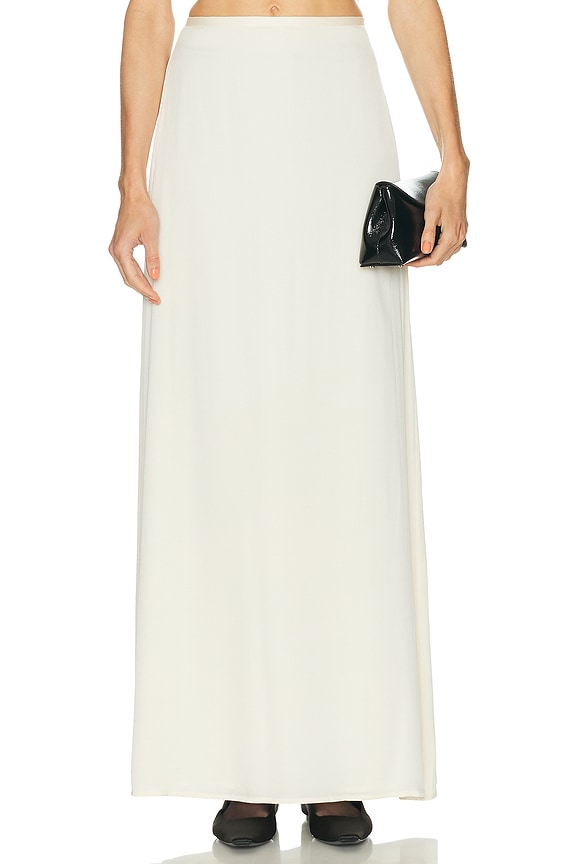 AEXAE Linen Column Maxi Skirt in White | FWRD