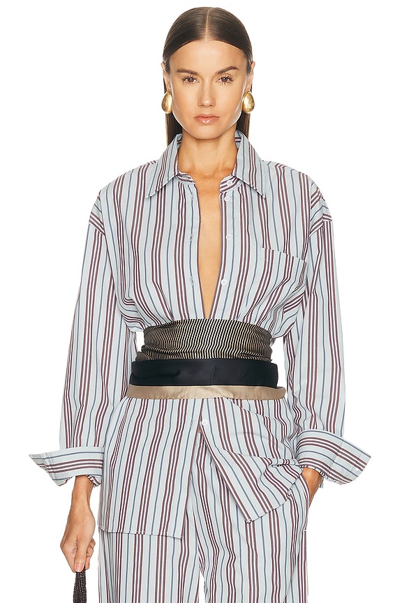 Zimmermann Mae Wrap Crop Top in Multi Stripe | FWRD