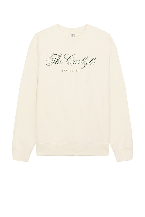 OFF-WHITE Shared Logo Knit Crewneck in Cream | FWRD
