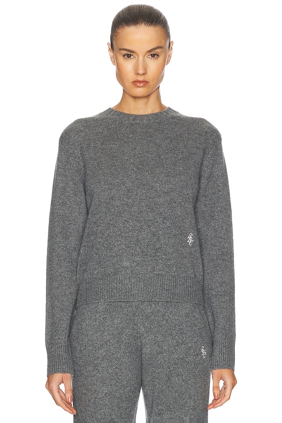 ★22-23FW新作★WKNDRS★SERIF SWEATSHIRT Oversized Graphic Printed Sweatshirt - NEWME