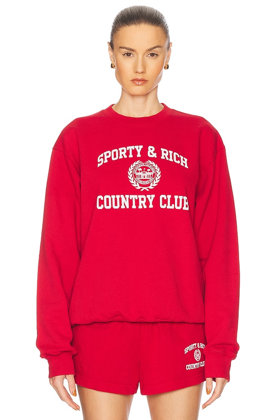 低価格 Sporty & Rich WELLNESS IVY スウェットシャツ - Merlot & Gold トップス