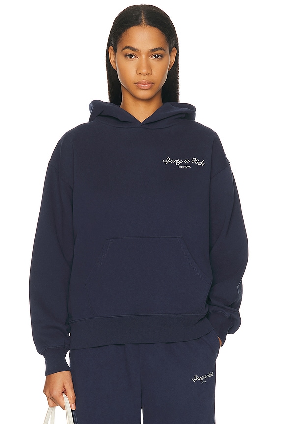 Sporty & Rich Syracuse Hoodie in Dark Navy | FWRD