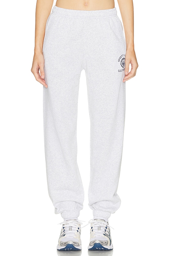 Sporty & Rich H&W Crest Sweatpant in Heather Gray | FWRD Sporty & Rich H&W Crest Sweatpant in Heather Gray | FWRD