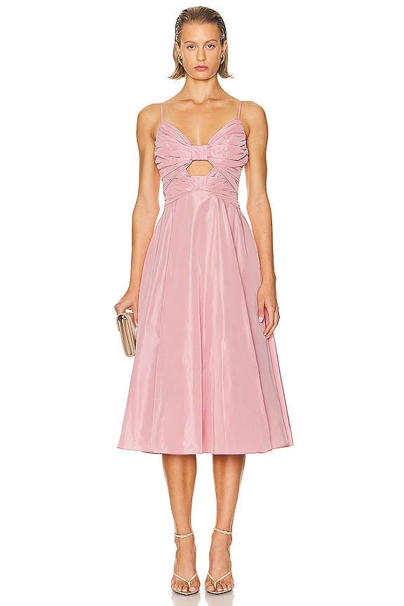 Zimmermann Wonderland Midi Corset Dress in Dusty Pink | FWRD