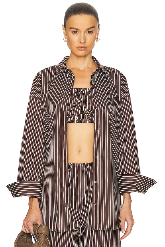 最新人気 Jacket Shirt Oversized Wang Alexander in FWRD | White & Black トップス