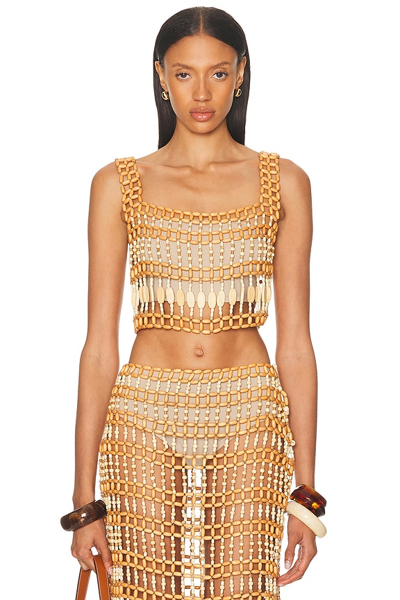 Isabel Marant Etoile Daren Tank in Light Khaki | FWRD