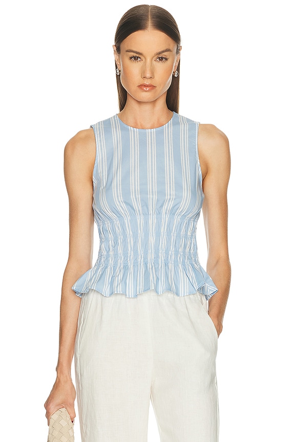 Acne Studios Knit Tank Top in Dark Blue & Multi | FWRD