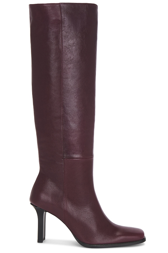 Bottes Overknees Pointues CQ Couture - Cuir Rouge, Taille 43, Talons Très Hauts, Neuves