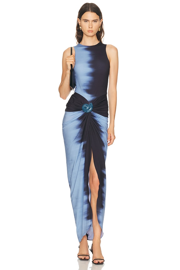 Alex Perry Sleeveless Sequined Gown in Blue | FWRD Alex Perry Sleeveless Sequined Gown in Blue | FWRD