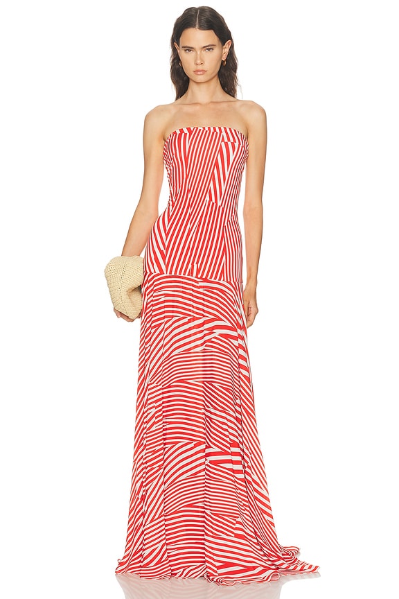 retrofete Nicole Dress in Earl Rose Zebra | FWRD