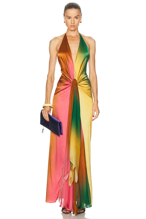 SILVIA TCHERASSI Torgiano Dress in Yellow | FWRD