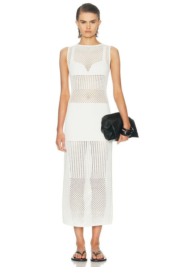 Proenza Schouler Irregular Lace Peplum Dress in Peach & Cream | FWRD Proenza Schouler Irregular Lace Peplum Dress in Peach & Cream | FWRD